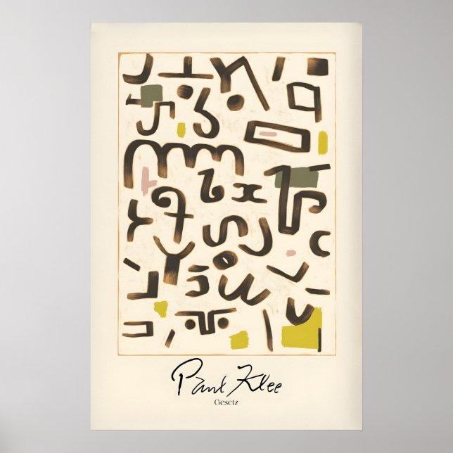 Impression d'art moderne symboles abstraits Paul K (Devant)