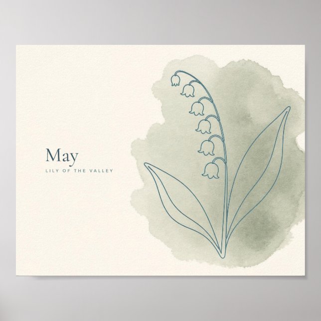 Impression d'art Muguet | Fleur de Mai (Devant)