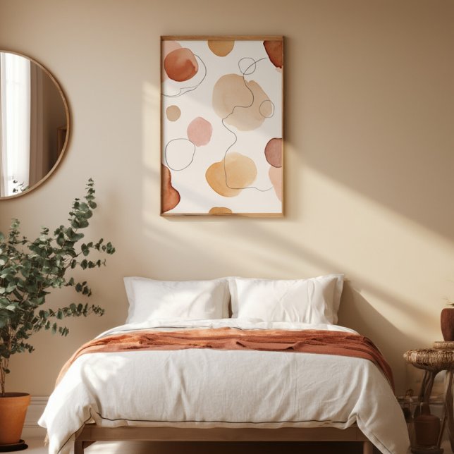 Impression d'art mural à l'aquarelle neutre abstra (Créateur téléchargé)