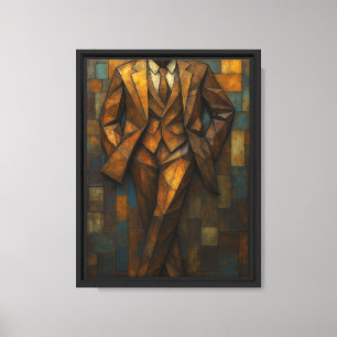 Impression d'art mural abstrait de costume géométr