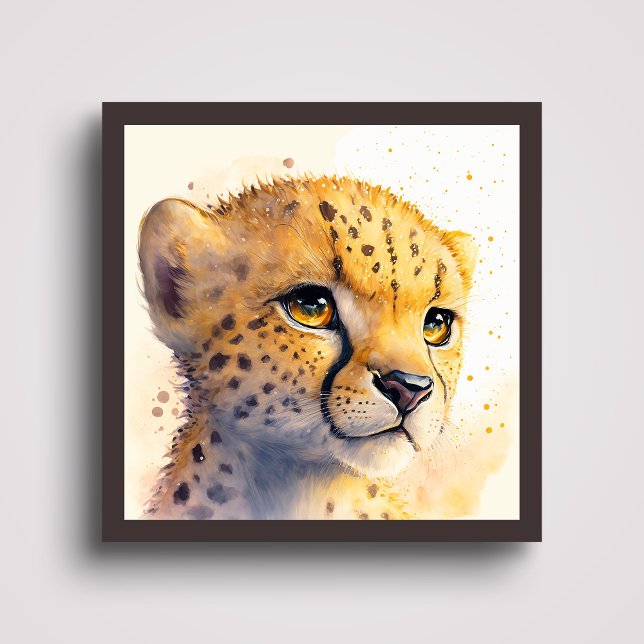 Impression d'art mural aquarelle Guépard (Créateur téléchargé)