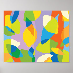 Impression d'art mural au citron frais