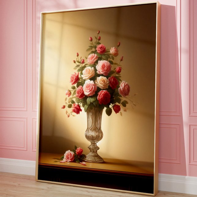 Impression d'art mural Bouquet de Roses Vintage |  (Créateur téléchargé)