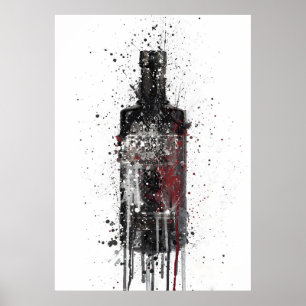 Impression d'art mural 'Dark Sky' de bouteille de