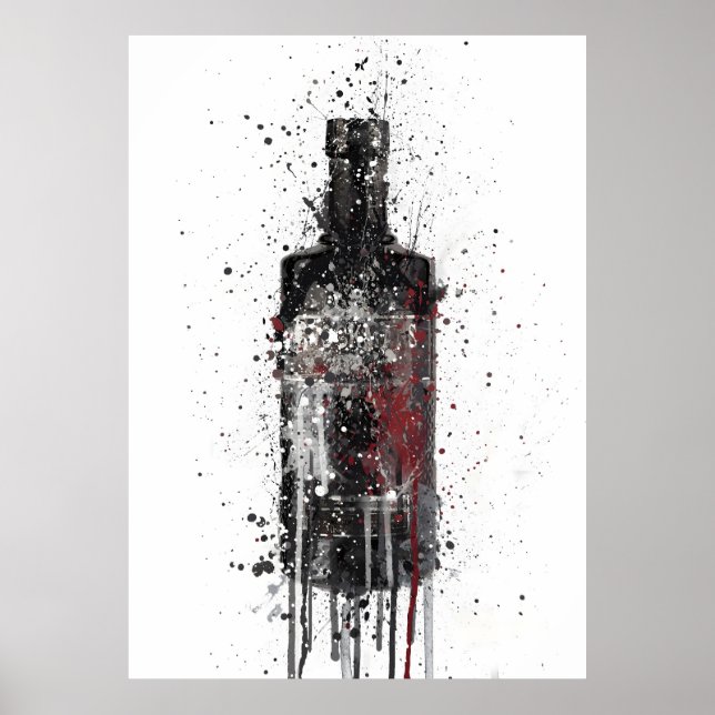 Impression d'art mural 'Dark Sky' de bouteille de  (Devant)