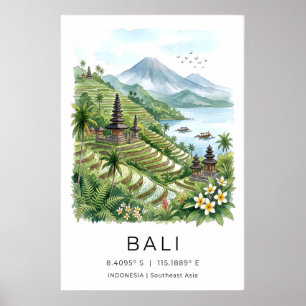 Impression d'art mural de Bali Terrasses de rizièr