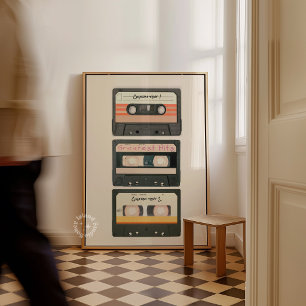 Impression d'art mural de cassette de mixtape pers