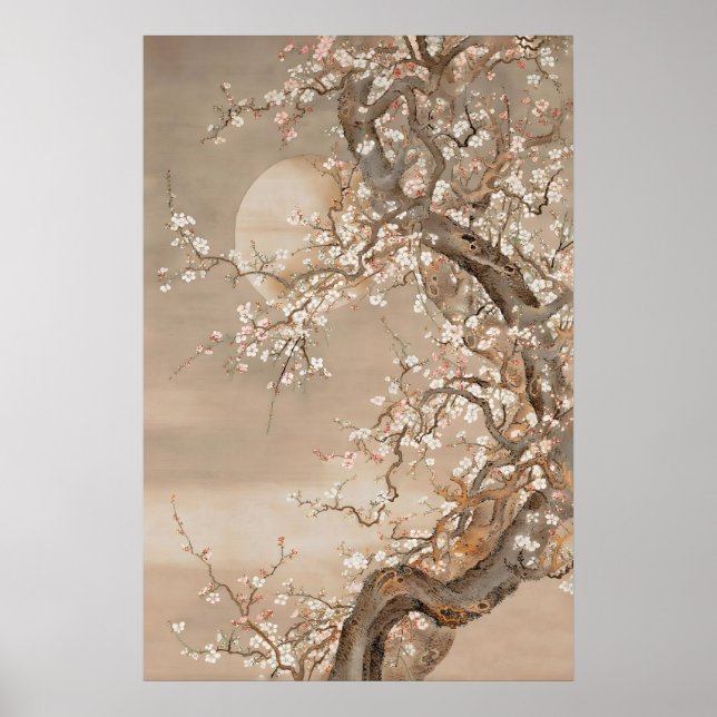 Impression d'art mural de fleurs de cerisier japon (Devant)