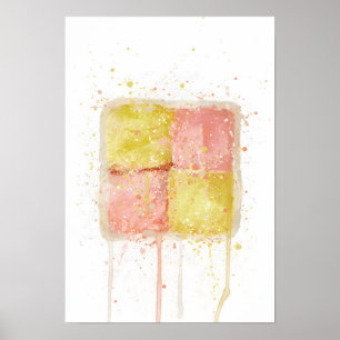 Impression d'art mural de gâteau 'Battenberg'