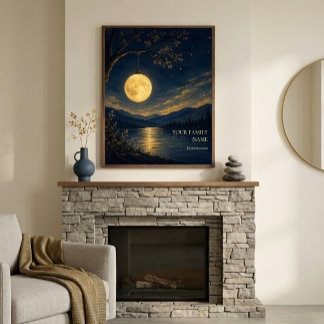 Impression d'art mural de lanterne lunaire personn