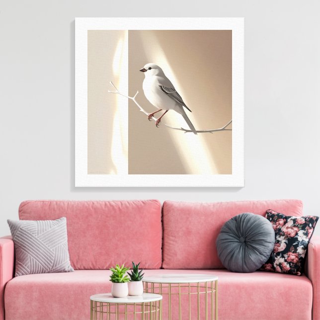 Impression d'art mural de moineau élégant – Minima (Insitu(Salon))