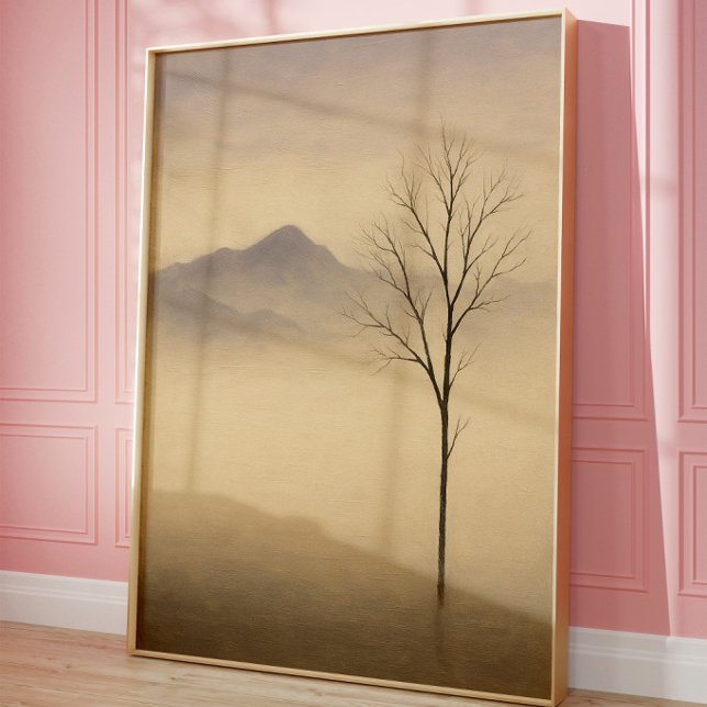 Impression d'art mural de paysage d'arbre brumeux  (Créateur téléchargé)