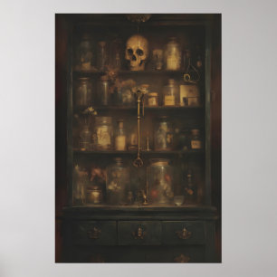 Impression d'art mural de pharmacie gothique, Dark