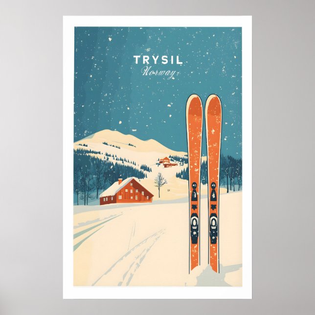 Impression d'art mural de ski Trysil Norvège 1 (Devant)
