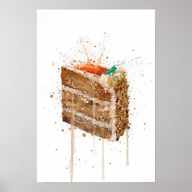 Impression d'art mural 'Gâteau à la carotte'  (Devant)