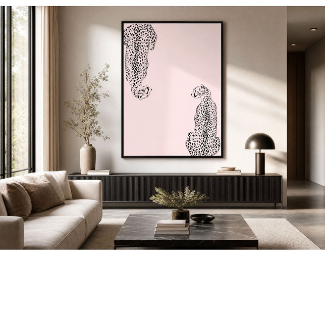 Impression d'art mural guépard minimaliste | Moder (Créateur téléchargé)