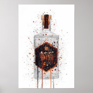 Impression d'art mural 'Honeycomb' de bouteille de