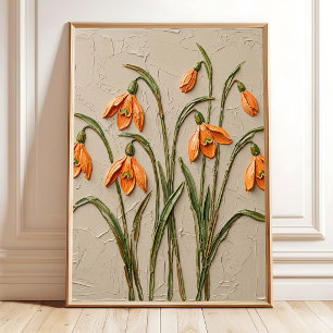 Impression d'art mural minimaliste Florales de per