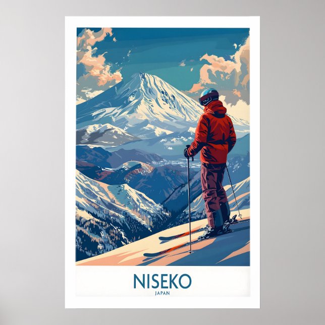 Impression d'art mural Niseko - Affiche de ski Jap (Devant)