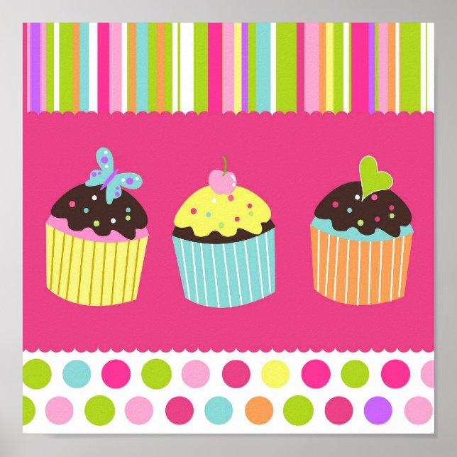 Impression d'art mural pour nurserie enfants Cupca (Devant)