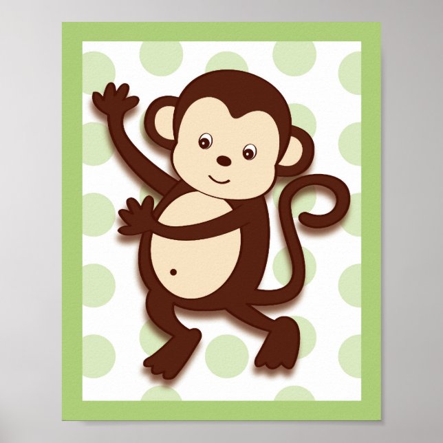 Impression d'art mural pour nurserie Jungle de sin (Devant)