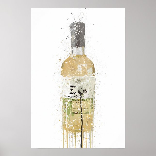 Impression d'art mural 'Prairie' pour bouteille de (Devant)