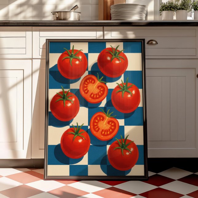Impression d'art mural rétro de cuisine aux tomate (Créateur téléchargé)