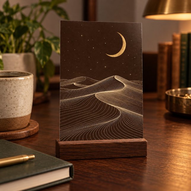 Impression d'art Nocturne Desert Line (4 x 6 inch unframed semi-gloss print. Flat printed artwork. Styled scene; props not included.)