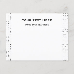 Impression d'art noir, blanc et gris 2 Cartes post