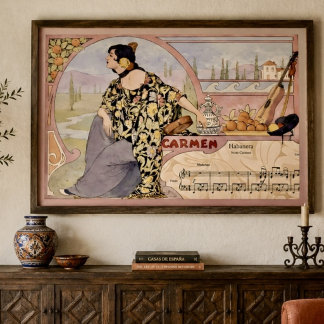 Impression d'Art Nouveau Carmen Habanera – Opéra V