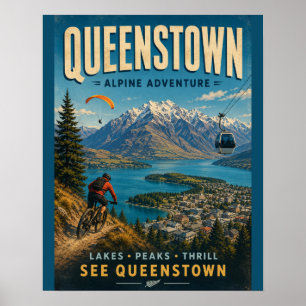 Impression d'art numérique Queenstown Alpine Adven