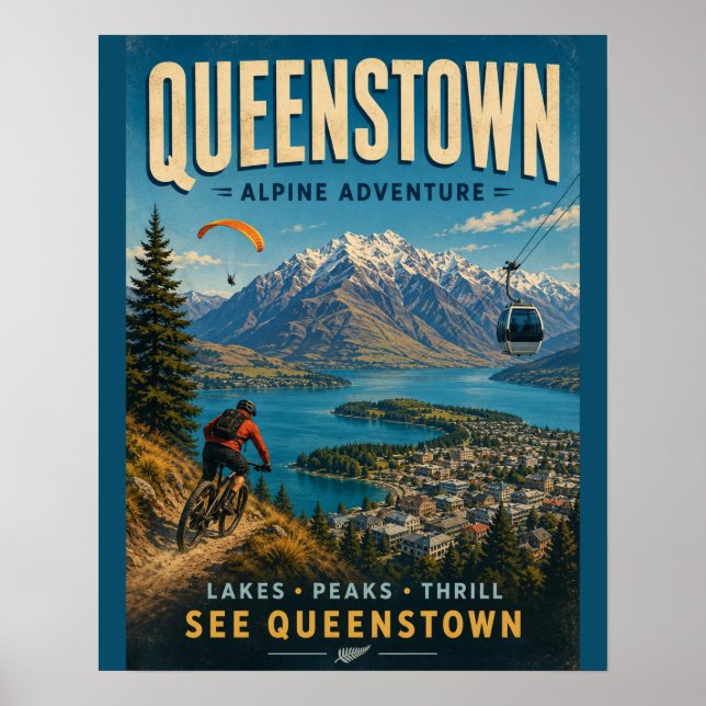 Impression d'art numérique Queenstown Alpine Adven (Devant)