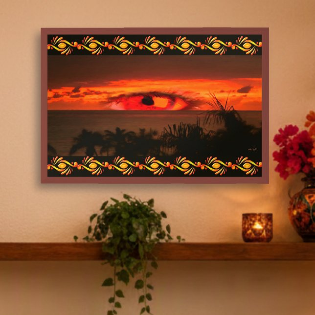 Impression d'art Océan Tropical Coucher de Soleil  (Créateur téléchargé)