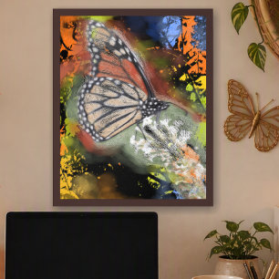 Impression d'art papillon d'anniversaire