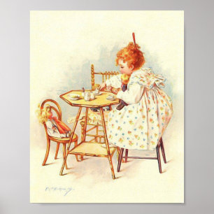 Impression d'art par Maud Humphrey Tea Party