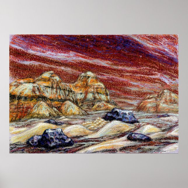 Impression d'art Planète Rouge (Devant)