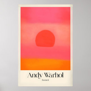 Impression d'art pop Andy Warhol Sunset Pink Orang