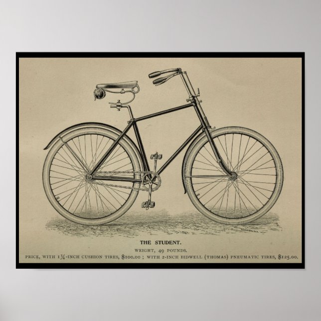 Impression d'art publicitaire Vintage Bicycle Maga (Devant)