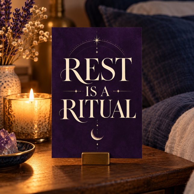 Impression d'art Rituel de repos (4 x 6 inch unframed semi-gloss print. Flat printed artwork. Styled scene; props not included.)