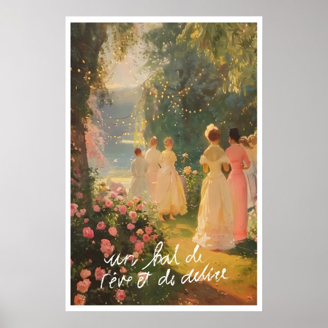 Impression d'art rococo côtier Roseraie, Lanternes (Devant)