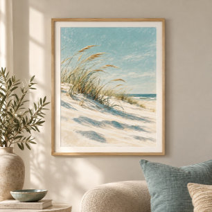 Impression d'art ruban d'herbe de dune