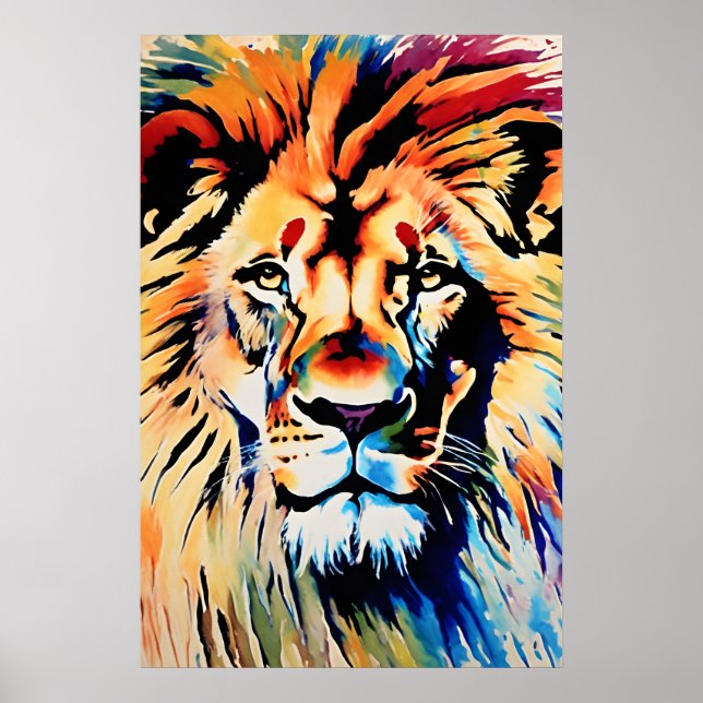 Impression d'art Safari Lion, Nursery ou Dortoir S (Devant)