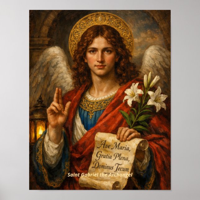 Impression d'art Saint Gabriel l'Archange  (Devant)