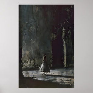 Impression d'art silhouette de ballerine, Cottagec