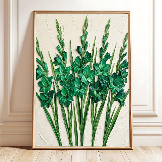 Impression d'art sur toile abstraite vert émeraude (Créateur téléchargé)