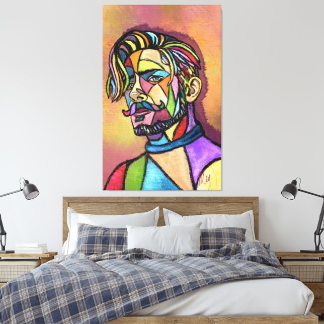 Impression d'art sur toile de l'homme peint (Insitu(Chambre))