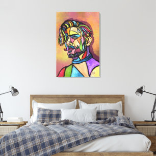 Impression d'art sur toile de l'homme peint