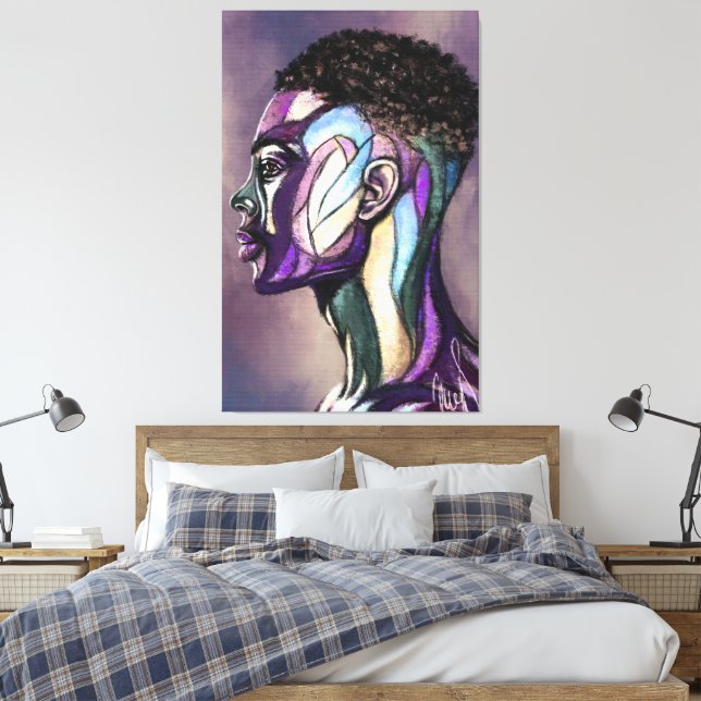 Impression d'art sur toile de l'homme peint (Insitu(Chambre))