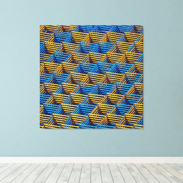 Impression d'art sur toile en mesh - enveloppée (Insitu (Plancher de Bois))