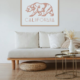 Impression d'art typographique de l'ours grizzly r